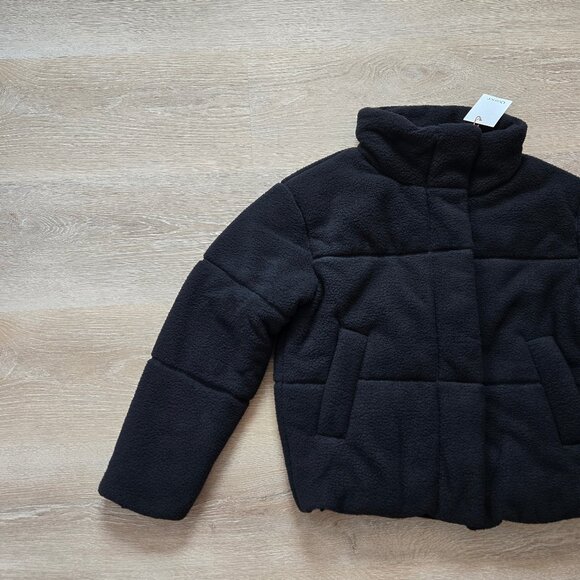 Sherpa Puffer Jacket Quince Size Medium New With Tags Retro Black MSRP $90 - Picture 10 of 16